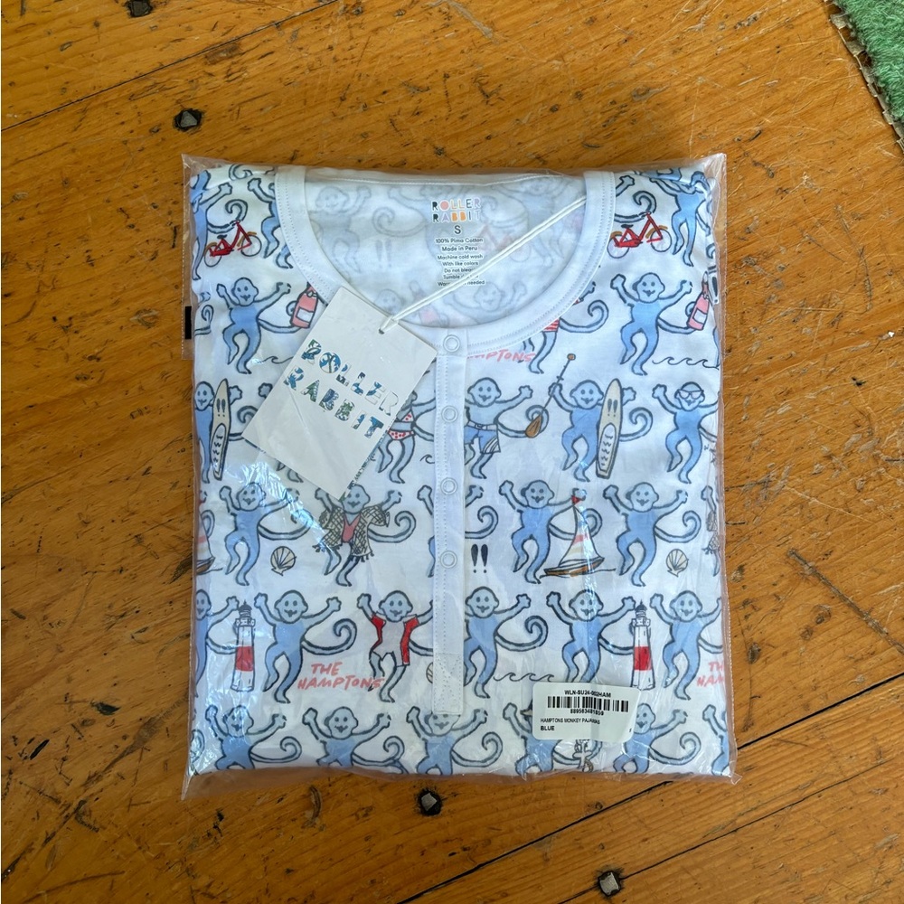 NWT Hamptons Roller Rabbit Henley Pajamas